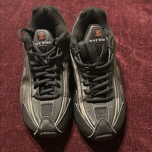 Nike Shox Black and Gray Kids Athletic Shoes